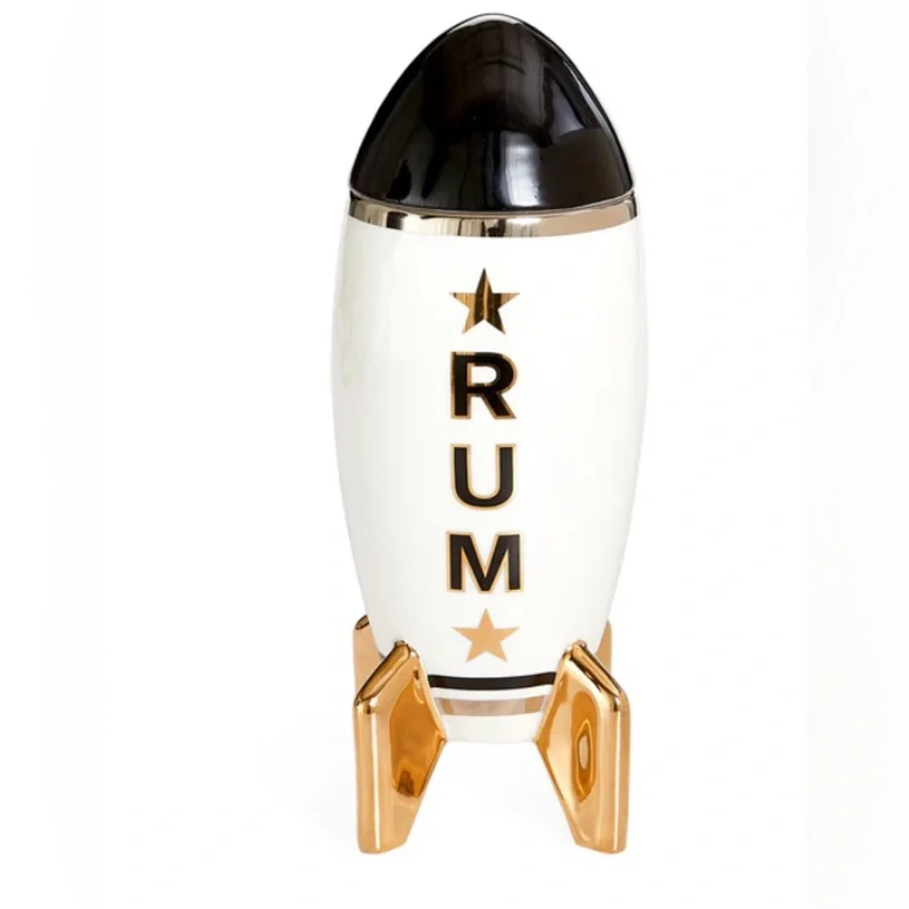 NEW JONATHAN ADLER PORCELAIN ROCKET RUM DECANTER NEW IN BOX